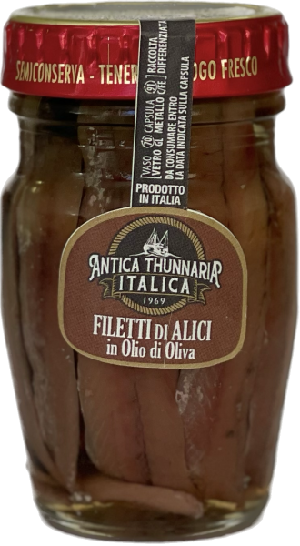 Acciughe Filetti olio di oliva vaso 80 g